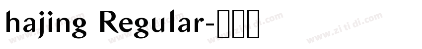 hajing Regular字体转换